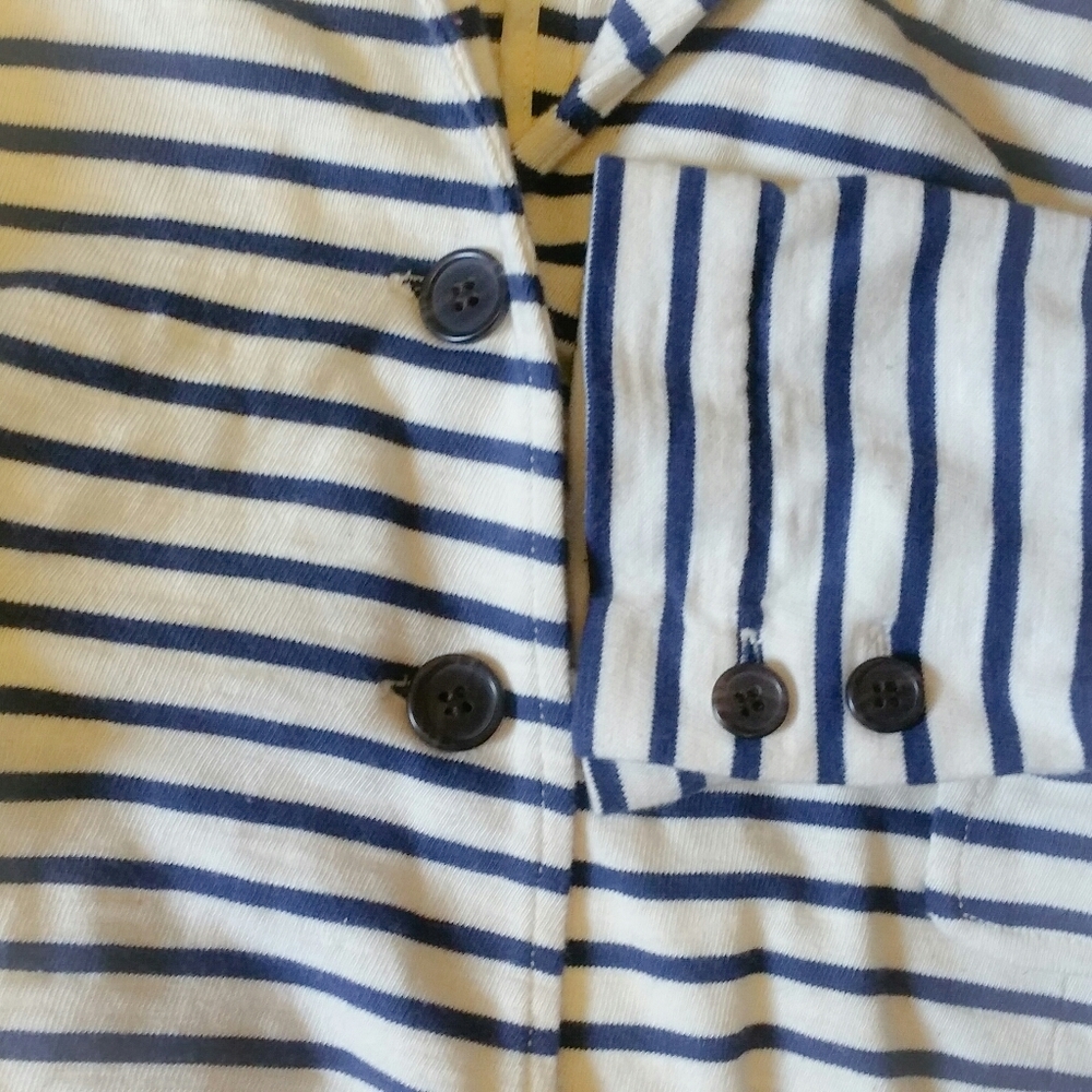 J. Crew Maritime Stripe Blazer Nautical Sz S - Picture 6 of 8
